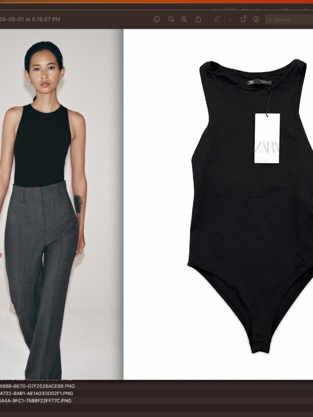 NWT Zara Black High Neck Bodysuit Sleek Minimal Halter Top Blogger Fav